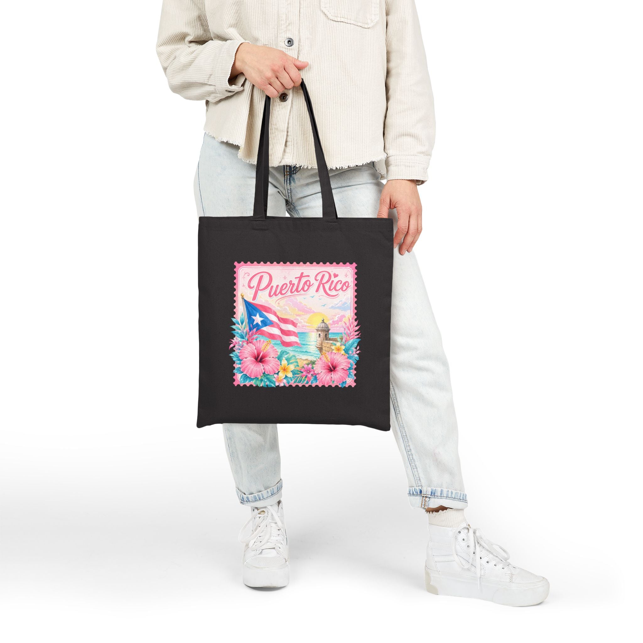 Puerto Rico Floral Tote Bag