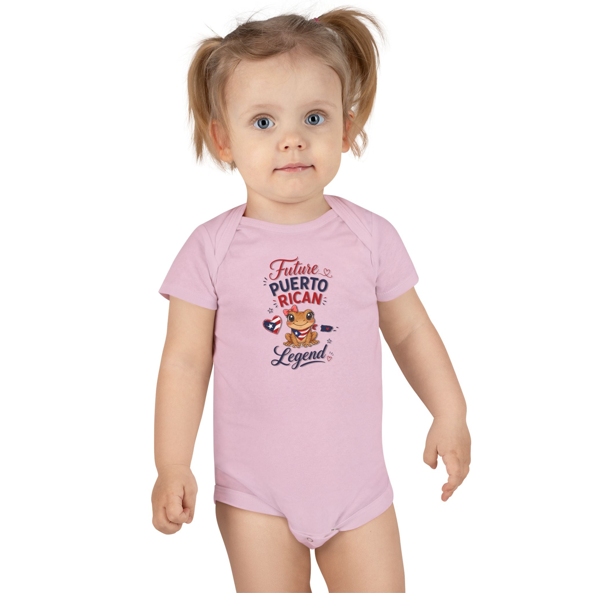 Future Puerto Rican Legend Baby Onesie — Infant Girl Short Sleeve Bodysuit