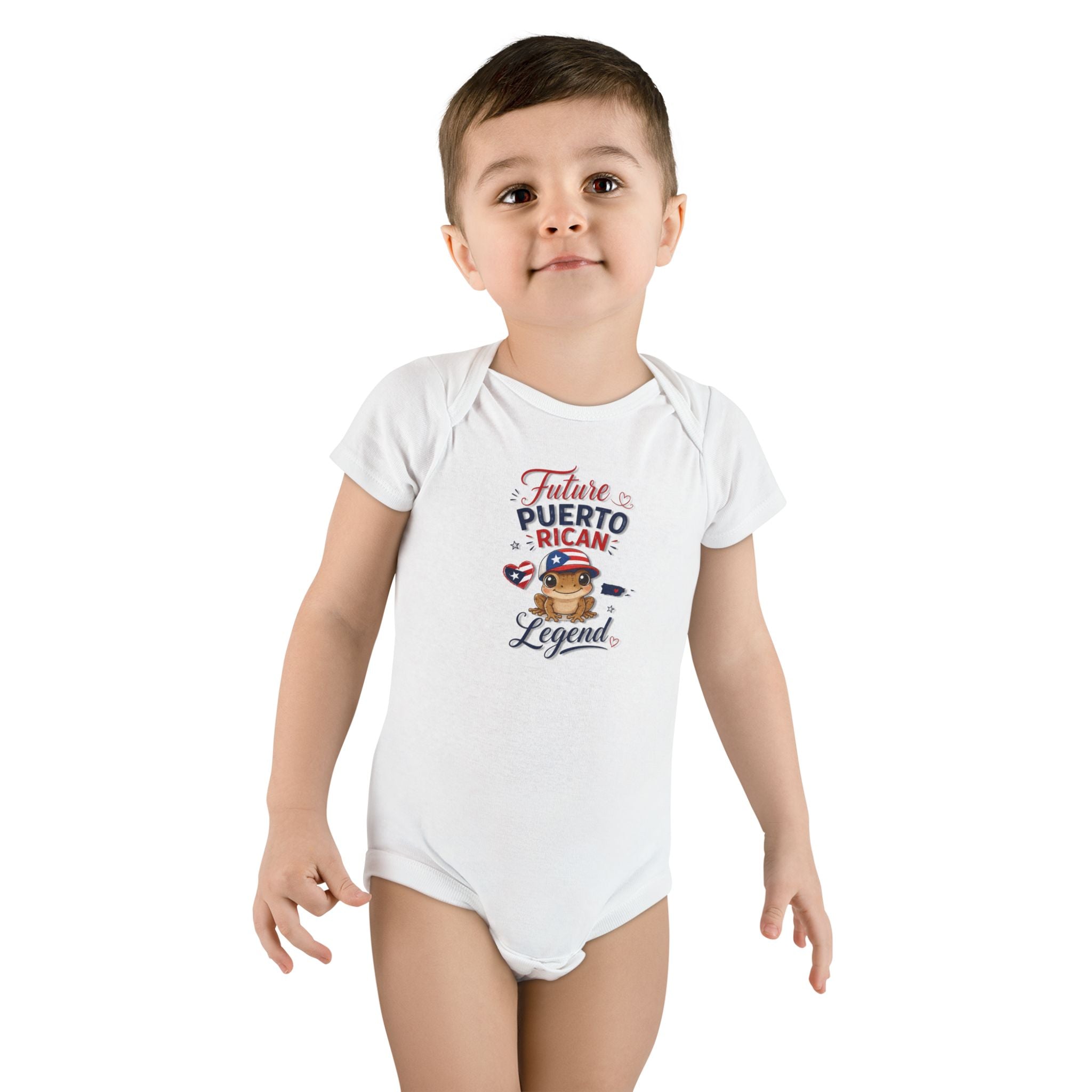 Future Puerto Rican Legend Baby Onesie — Infant Boy Short Sleeve Bodysuit