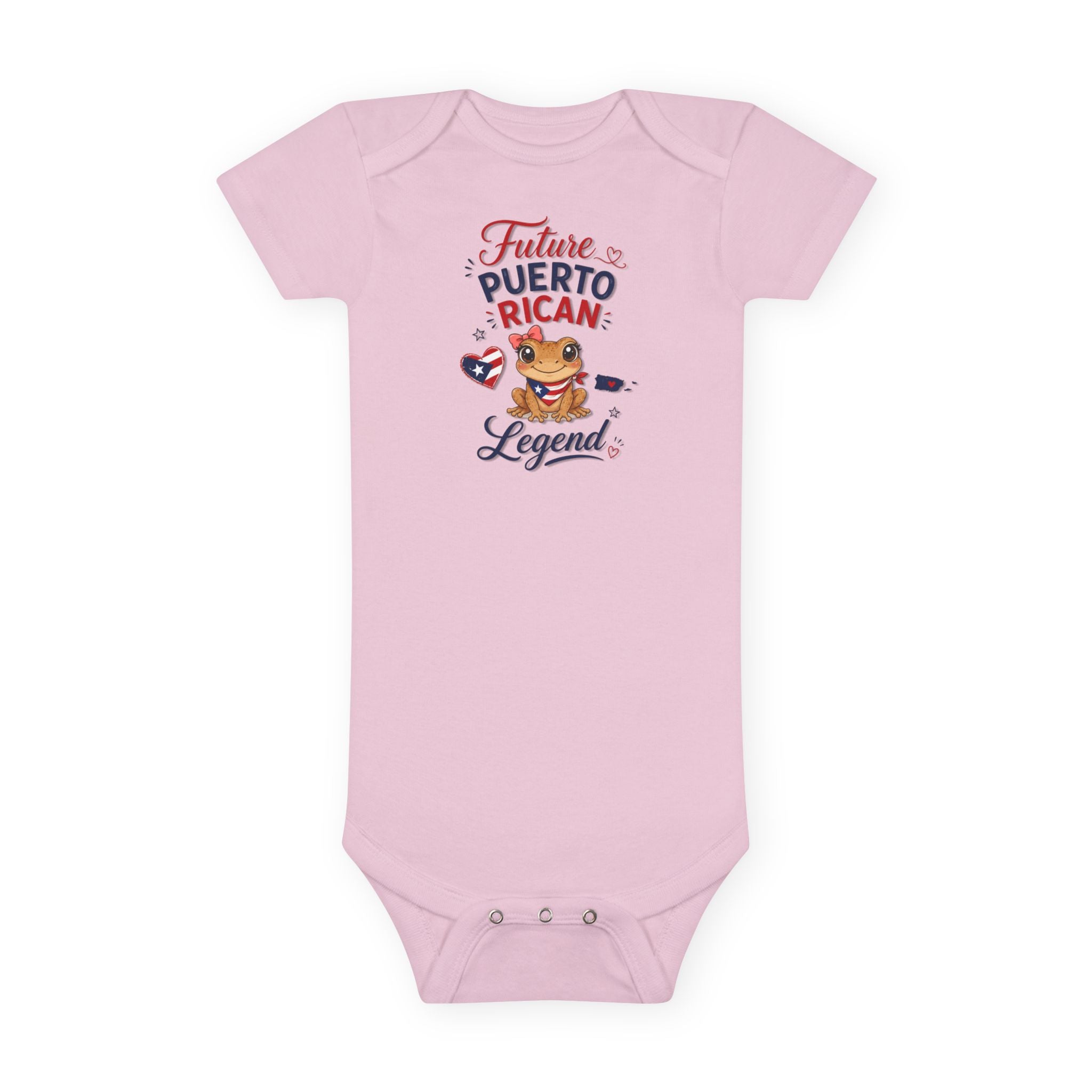 Future Puerto Rican Legend Baby Onesie — Infant Girl Short Sleeve Bodysuit