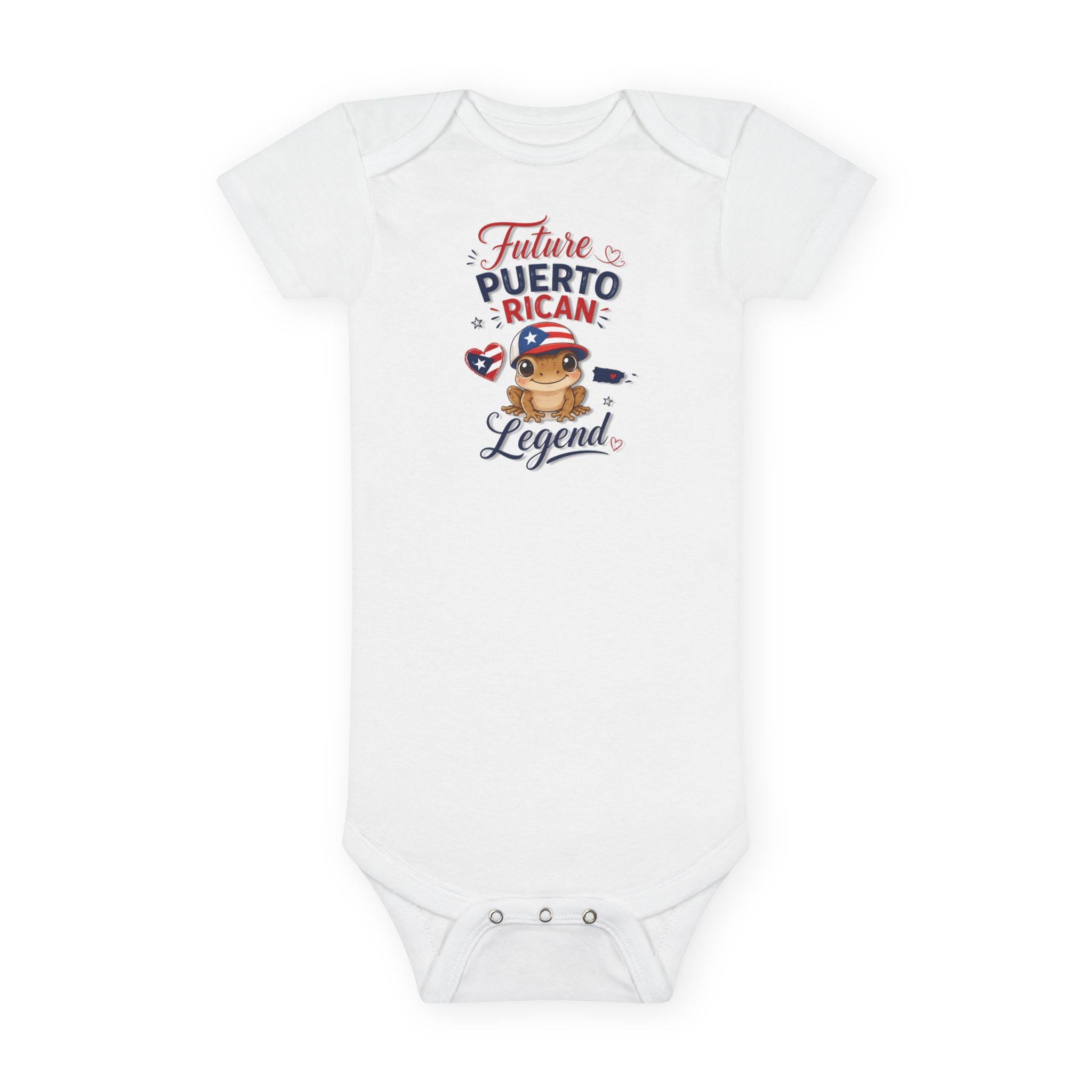 Future Puerto Rican Legend Baby Onesie — Infant Boy Short Sleeve Bodysuit