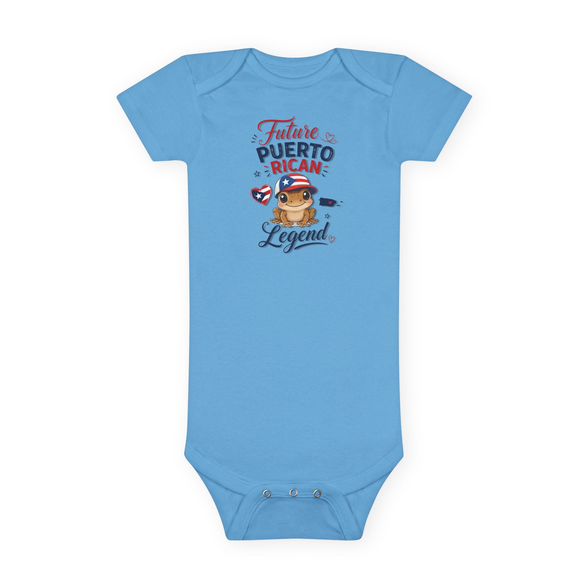 Future Puerto Rican Legend Baby Onesie — Infant Boy Short Sleeve Bodysuit